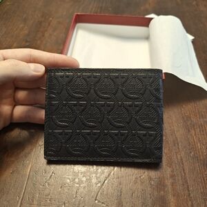 Salvatore Ferragamo Men's black leather  wallet